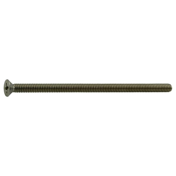 Midwest Fastener 1/4"-20 x 5 in Phillips Flat Machine Screw, Plain 18-8 Stainless Steel, 5 PK 37785 - main